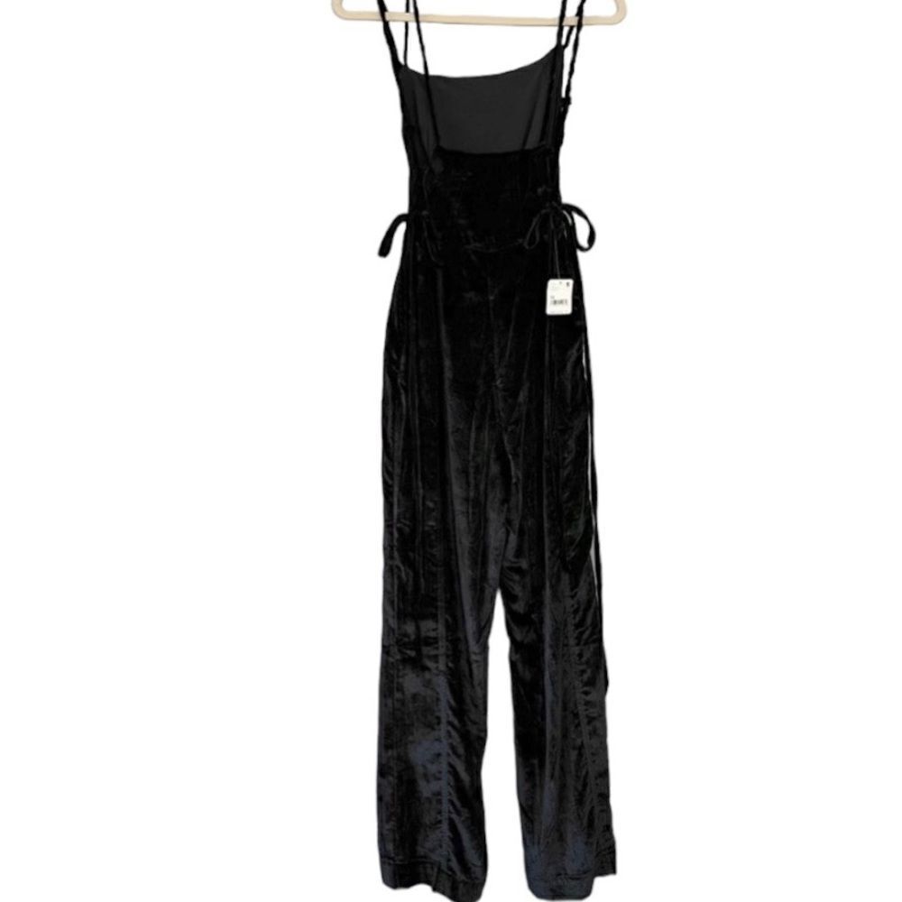 NWT Free People 90’s Forever Velvet Overalls Black S - Picture 8 of 12